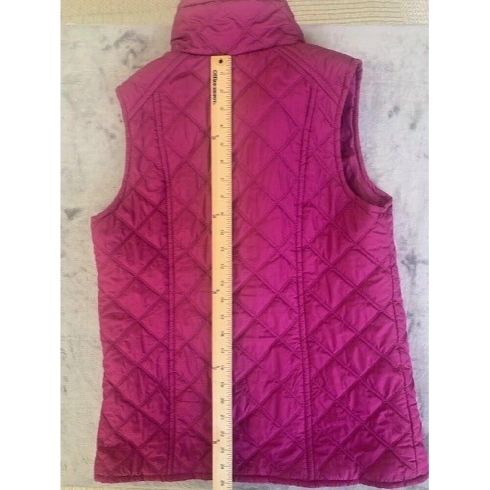 Andrew Marc New York pink Puffer Vest Size Medium Womens Berry Cottage Core - Picture 4 of 6